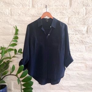 Ann Taylor Silk Button Up Top Blouse